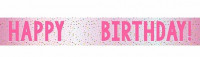 Personalisierbarer pink Birthday Banner 174cm