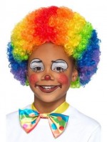 Bunte Clown Afro Kinderperücke