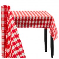 Tischdecke kariert auf Rolle 30m
