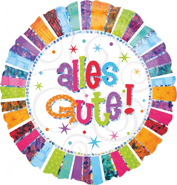 Colourful Birthday Ballon Alles Gute 43cm