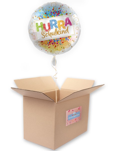 Hurra Schulkind Konfetti Folienballon 45cm 2