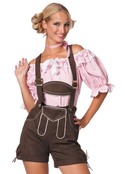 Fesche Oktoberfest Bluse in Rosa