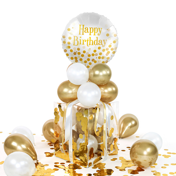 Balloha Geschenkbox DIY Golden Birthday Party XL