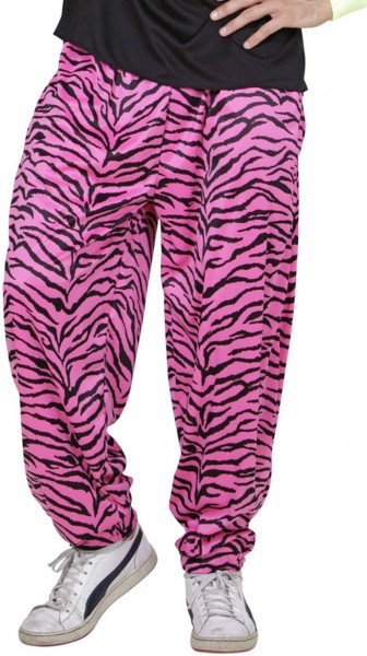 80er Jahre Zebrahose Pink Schwarz 2