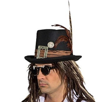 Steampunk Retro Zylinder Mit Federn 2