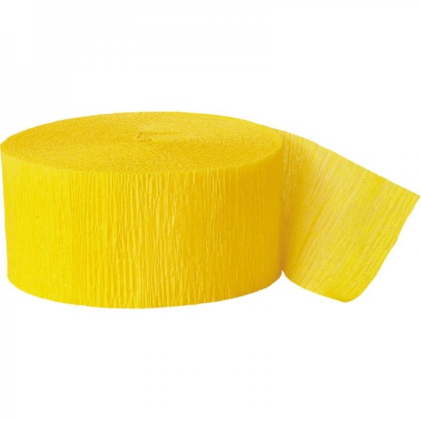 Krepppapier Luftschlange Fiesta Gelb 24,6m