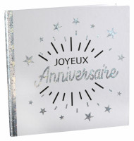 Silber Anniversaire Étoile Gästebuch 24cm