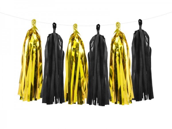 Black Celebration Tasselgirlande 1,5m x 30cm