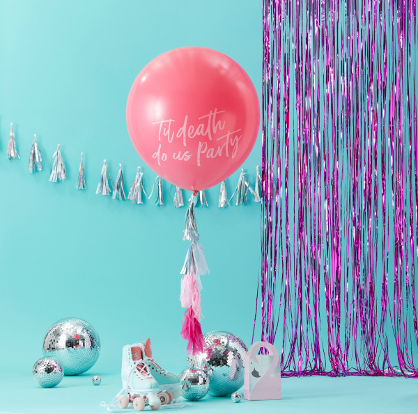 Disco Night XL Ballon mit Tasselanhänger 91cm