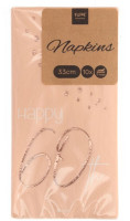 Vorschau: 10 Rosy Blush 60th Birthday Servietten 33cm