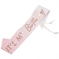 Roségoldene It`s my Birthday Schärpe