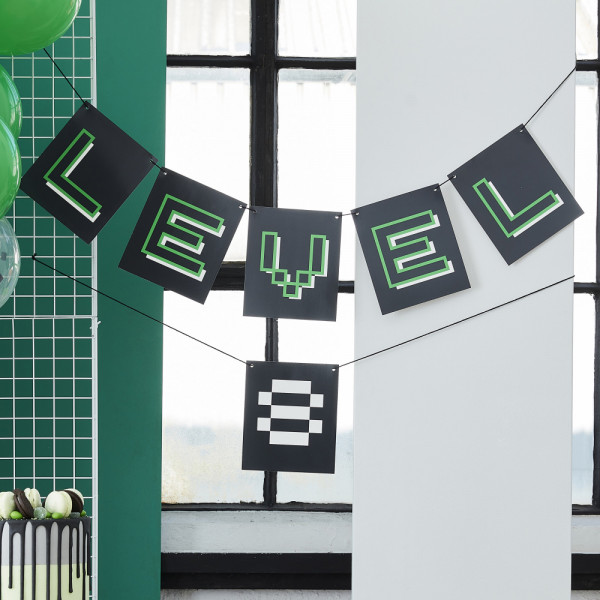 Gamer Eco Wimpelkette personalisierbar 1,8m