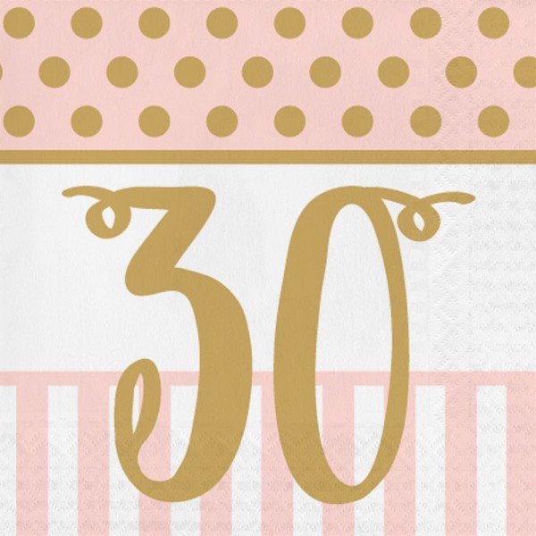 16 Lovely 30th Birthday Servietten 33cm