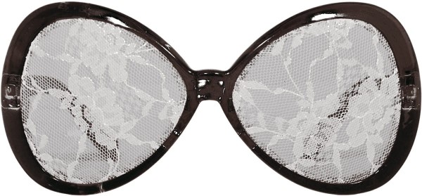 Brille mit Spitze in Schwarz
