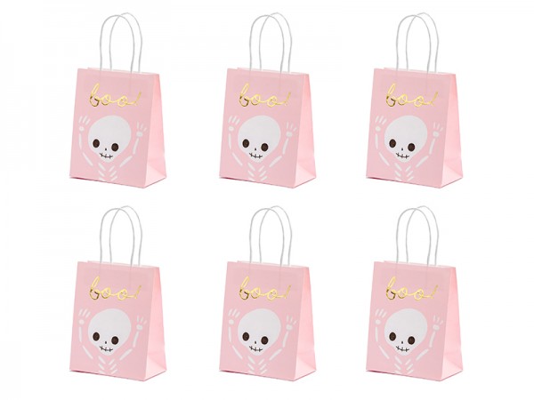 6 Boo Town Geschenktüten rosa 9
