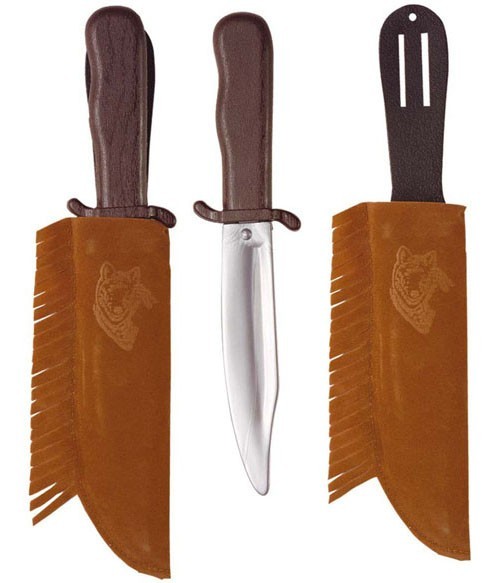 Indianer Wildleder Taschenmesser