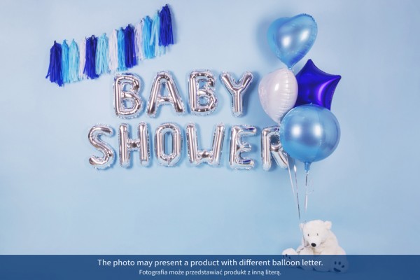 Folienballon P silber 35cm 3