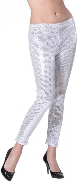 Silberne Pailletten Leggings