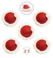 Vorschau: 5 Nikolausmützen Cake Topper