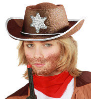 Förhandsgranskning: Sheriff cowboyhatt för barn brun