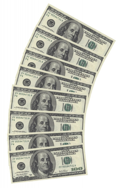 10 Falschgeld 100 Dollar Servietten