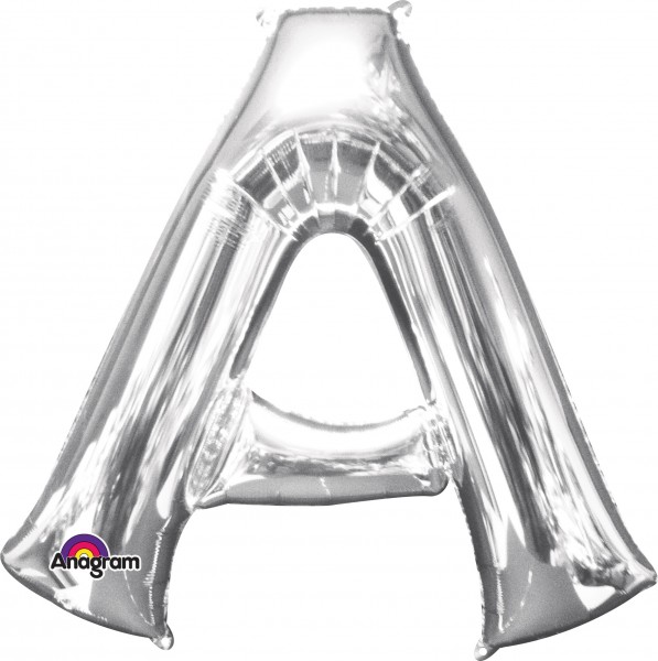 Folienballon Buchstabe A silber 86cm
