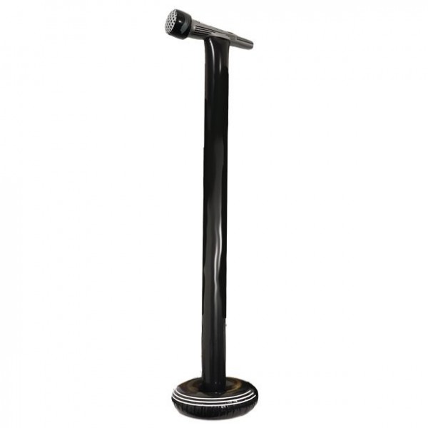 Aufblasbares Mikrofon mit Ständer 123cm