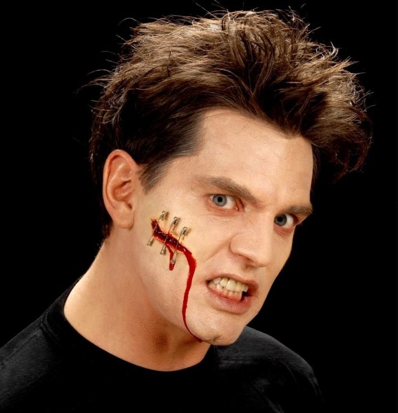 Halloween Horror Wunde Heftklammer Zum Aufkleben Blutig