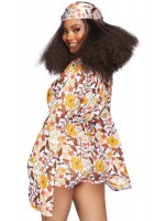 Vorschau: Flower Power Boogie Girl Damenkostüm