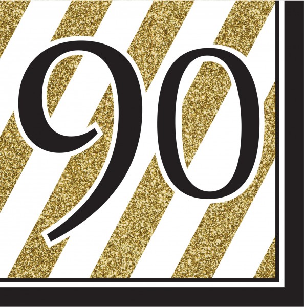 16 Magical 90th Birthday Servietten 33cm