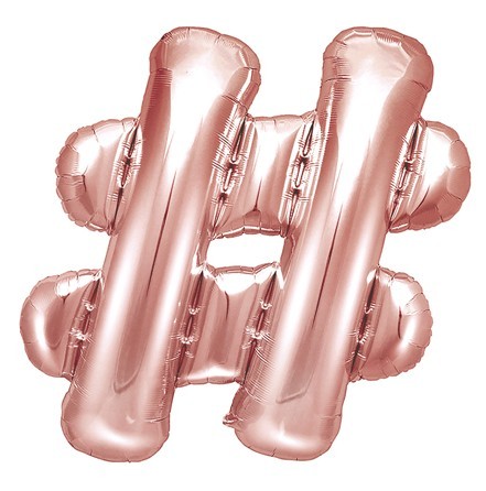 # Zeichen Folienballon roségold 35cm