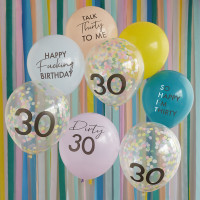 Vorschau: Eco Ballonset Happy 30th Birthday