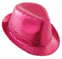 Glamour Pailletten Fedora Hut