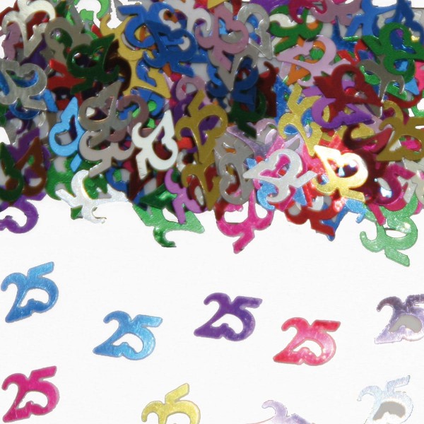 15g Streudeko Zahl 25 bunt