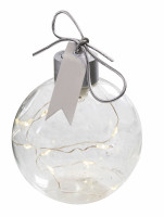 4 LED Kugeln Natural Christmas 6cm