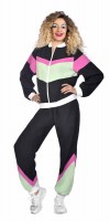 Vorschau: 80er Jahre Retro Trainingsanzug schwarz unisex