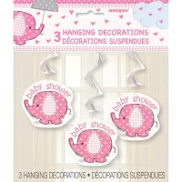 3 Elefanten Baby Party Wirbel Hängedekoration
