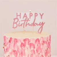 Rosy Birthday Tortenkerze 11 x 12,5cm