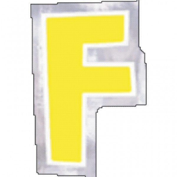 48 Ballonsticker Buchstabe F