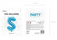 Vorschau: Folienballon S azurblau 35cm