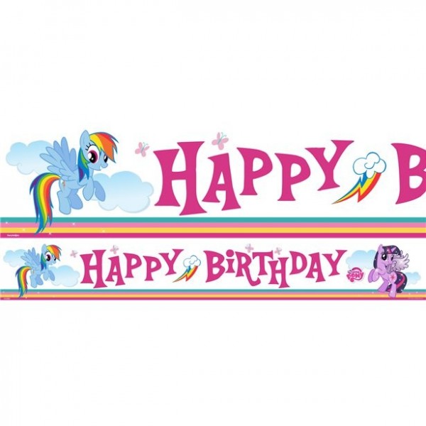 3 My little Pony Geburtstagsbanner 1m