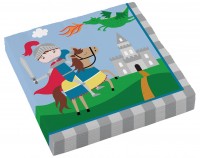 20 Ritter Ferdinand Servietten 33cm