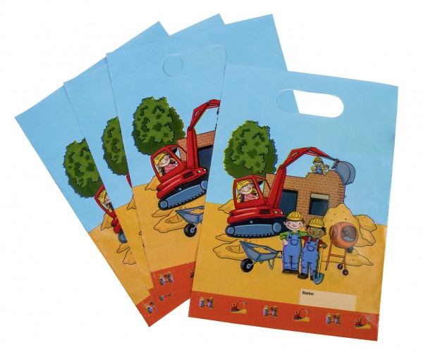 8er Pack Geschenktüten Baustelle Kindergeburtstag