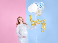 Boy Folienballon gold 6,5 x 74cm