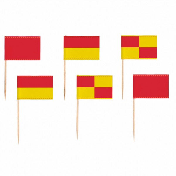 24 Fußball Party Spieße Eckfahnen