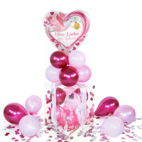 Vorschau: Balloha Geschenkbox DIY Alles Liebe zur Geburt Pink XL