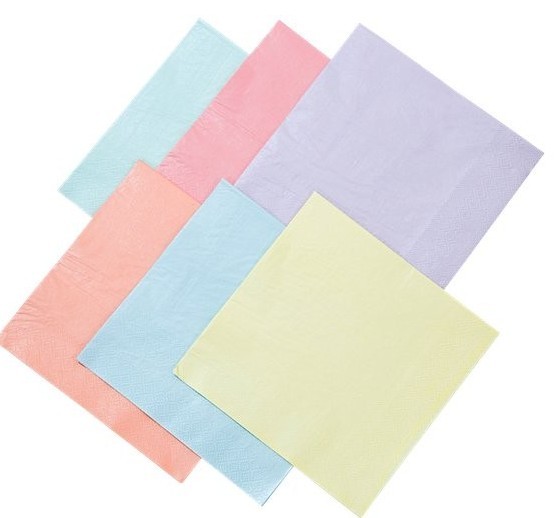 16 Bunte Pastell Servietten 33cm