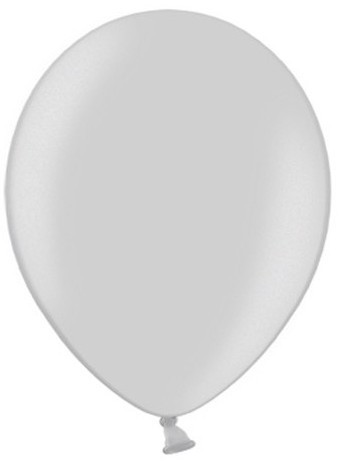 50 Partystar metallic Ballons silber 27cm
