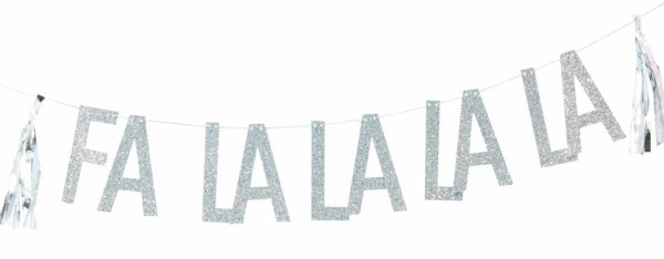 Fa La La silber-glitzernde Girlande