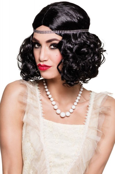 Weiße Charleston Flapper Perlenkette